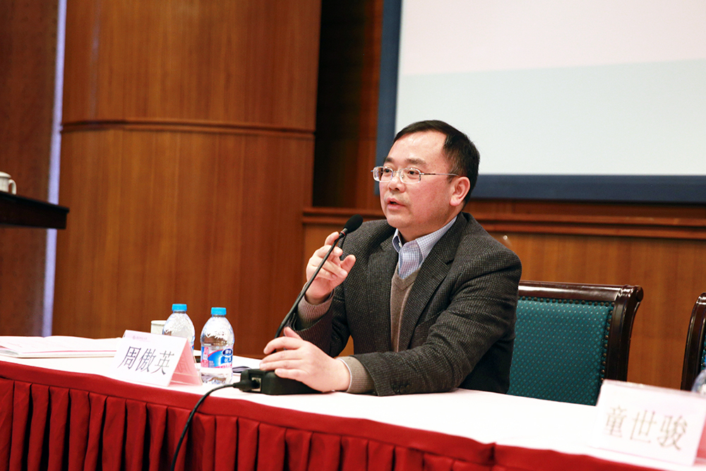 评估中心主任吴岩,院校教学评估处副处长王红,校领导童世骏,陈群,方平